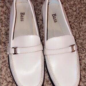 Bass Classic White Leather Loafers